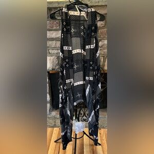 (NWOT) Free People Boho Patchwork Print Sleeveless Scarf Vest